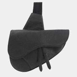 Dior Saddle Black Leather Shoulder Bag