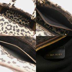 Christian Dior Lady D-Lite Medium Leopard Velvet Bag 

