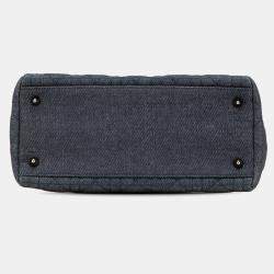 Dior Navy Blue Medium Denim Cannage Lady Dior