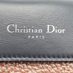 Dior Metallic Beige Leather Mini Be Dior Top Handle Bag