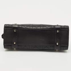 Dior Black Cannage Leather Lady Dior East West Satchel