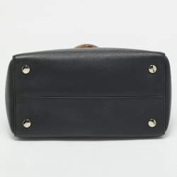 Dior Black Leather and Python Trim Dior Addict Shopper Tote