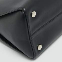 Dior Black Leather and Python Trim Dior Addict Shopper Tote