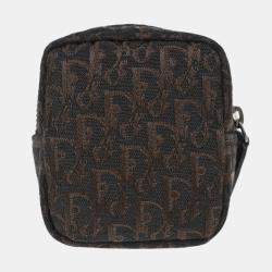 Dior Trotter Mini Brown Canvas Pouch Bag