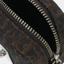 Dior Trotter Mini Brown Canvas Pouch Bag
