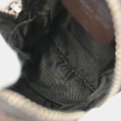 Dior Trotter Mini Brown Canvas Pouch Bag