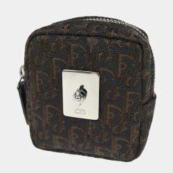 Dior Trotter Mini Brown Canvas Pouch Bag