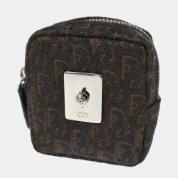 Dior Trotter Mini Brown Canvas Pouch Bag