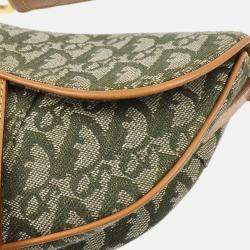 Christian Dior Green Trotter Saddle Handbag