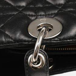  Christian Dior Lady Dior Black Lambskin Cannage Handbag