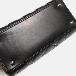  Christian Dior Lady Dior Black Lambskin Cannage Handbag