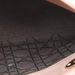 Pre Owned Dior Beige Cannage Leather Mini Lady Dior Tote