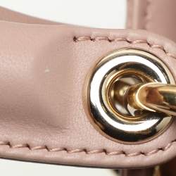 Pre Owned Dior Beige Cannage Leather Mini Lady Dior Tote