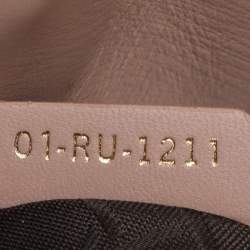 Pre Owned Dior Beige Cannage Leather Mini Lady Dior Tote