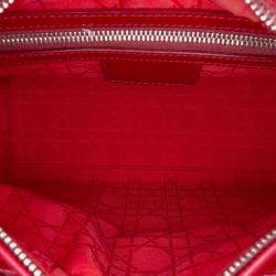 Dior Red Medium Patent Cannage Lady Dior