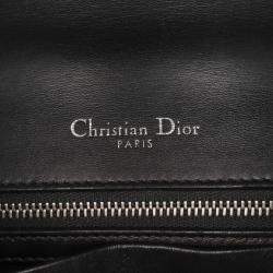 Dior Black Medium Lambskin Sequin Diorama Flap Shoulder Bag