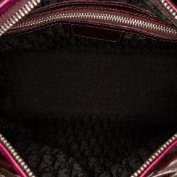 Dior Purple Medium Patent Cannage Lady Dior