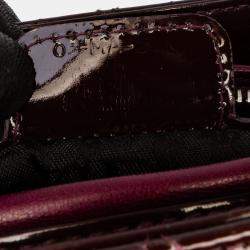 Dior Purple Medium Patent Cannage Lady Dior