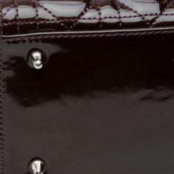 Dior Purple Medium Patent Cannage Lady Dior