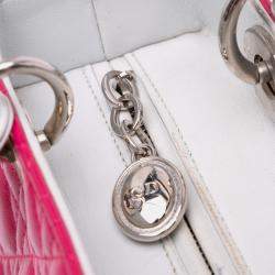 Dior Pink Medium Lambskin Cannage Lady Dior