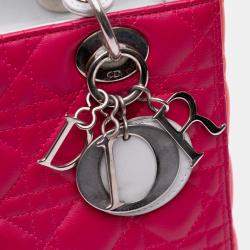 Dior Pink Medium Lambskin Cannage Lady Dior