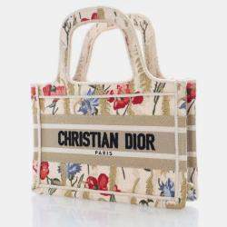 Dior Mini Canvas Hibiscus Book Tote