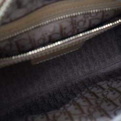 Dior Lady Dior Medium Beige/Brown Patent Leather Shoulder Bag