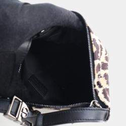 Dior Small Canvas Diortravel Leopard Nomad Pouch