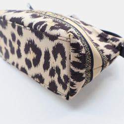Dior Small Canvas Diortravel Leopard Nomad Pouch