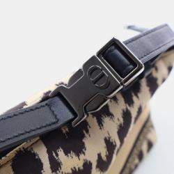 Dior Small Canvas Diortravel Leopard Nomad Pouch
