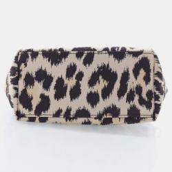 Dior Small Canvas Diortravel Leopard Nomad Pouch