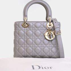 Dior Lady Dior Medium Lambskin Tote Bag