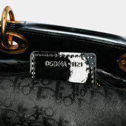 Dior Black Large Patent Cannage Lady Dior