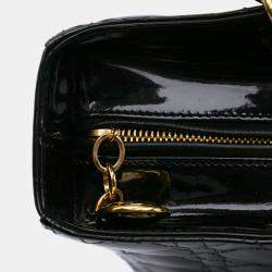 Dior Black Large Patent Cannage Lady Dior
