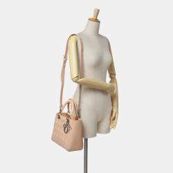 Dior Brown Medium Patent Cannage Lady Dior