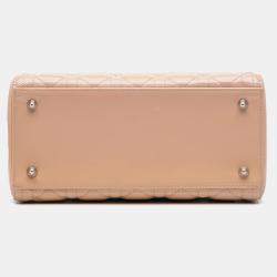 Dior Brown Medium Patent Cannage Lady Dior