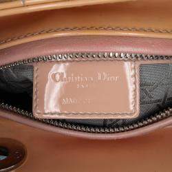 Dior Brown Medium Patent Cannage Lady Dior