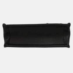 Christian Dior Book Tote Mini Macrocannage Calfskin Black Handbag