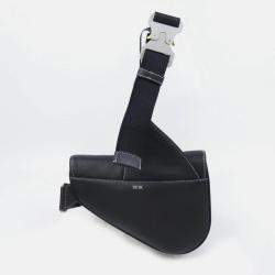 Christian Dior Saddle Black Leather Handbag

