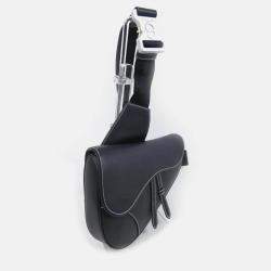 Christian Dior Saddle Black Leather Handbag

