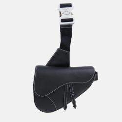 Christian Dior Saddle Black Leather Handbag

