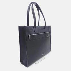 Dior Black Leather Tote Bag