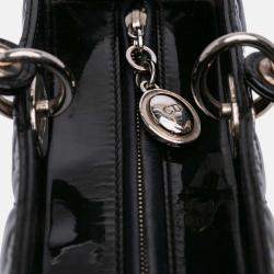 Dior Black Large Patent Cannage Lady Dior
