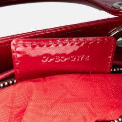 Dior Red Medium Patent Cannage Lady Dior