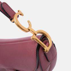Dior Pink Mini Goatskin Saddle Bag
