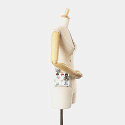 Dior White Micro Calfskin Pixel Zodiac Lady Dior