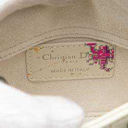 Dior White Micro Calfskin Pixel Zodiac Lady Dior