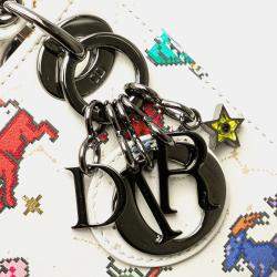 Dior White Micro Calfskin Pixel Zodiac Lady Dior