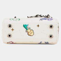 Dior White Micro Calfskin Pixel Zodiac Lady Dior