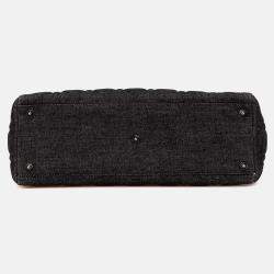 Dior Black Large Denim Cannage Lady Dior